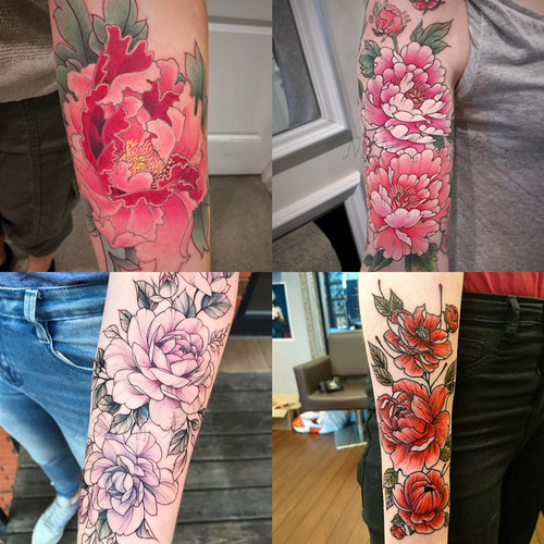 牡丹花纹身贴价格 牡丹花纹身贴图片 星期三