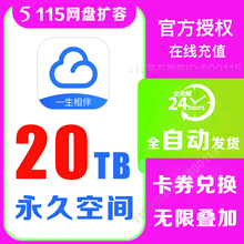 【自动发卡】115网盘扩容 20T空间卡 20TB空间容量永不过期可叠加