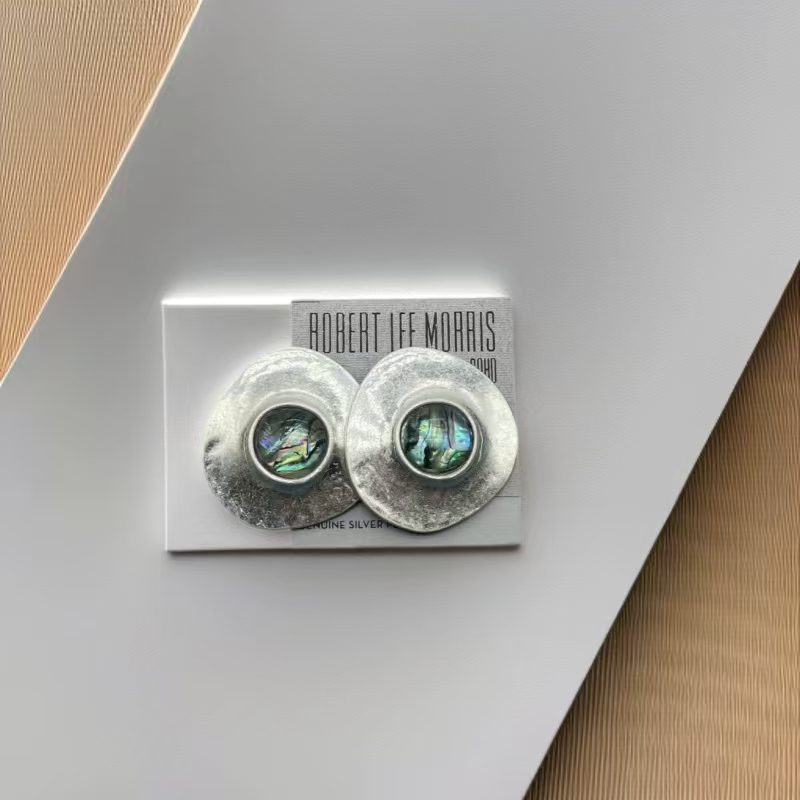 ROBERT复古宫廷耳钉 合金鲍鱼贝耳饰