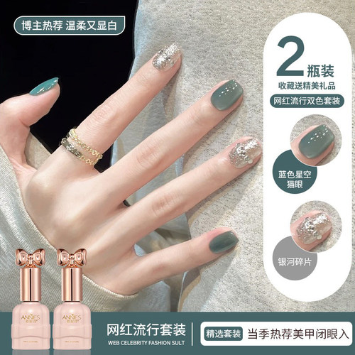 网红爆款显白流行猫眼美甲套装
