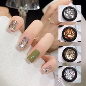 大亮片秋冬光年炫彩极光玻璃纸碎片指甲装 美甲饰品新款 网红韩式 饰