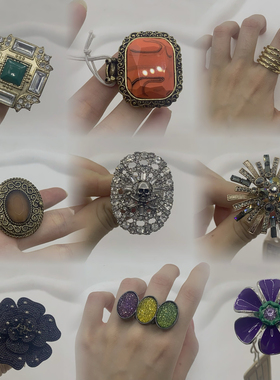 戒指女款复古做旧小众设计感高级时尚个性指环S37