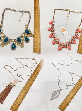 项链复古夸张合金镶嵌现货复古港风新款潮个性镀真金宝石ce770