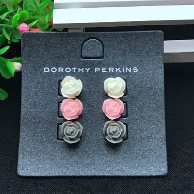 饰品花朵闪粉欧美风耳环