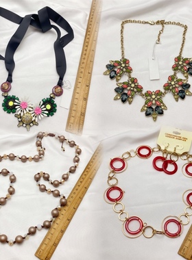 镀真金夸张宝石项链女个性时尚流行流行大气简约特色气质CE731