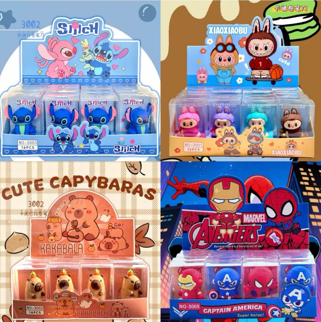 卡通动漫手动卷笔刀软胶公仔立体造型便携式铅笔削笔刀学生小礼品