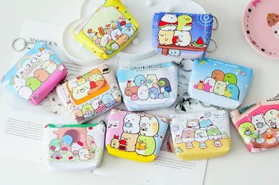 卡通PU墙角落里的生物零钱包学生多功能收纳包迷你可爱硬币包