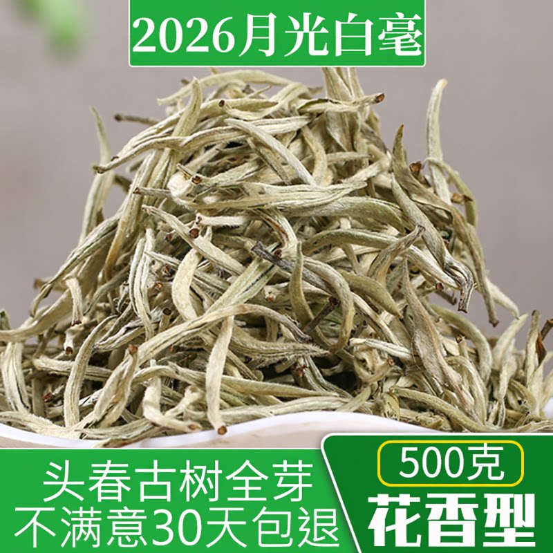 2026云南普洱茶单芽云白毫银针茶图片