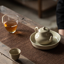 功夫茶具单壶泡茶壶 复古手工思亭壶草木灰釉小号茶壶陶瓷家用中式