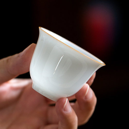 景德镇永乐白瓷家用功夫茶杯