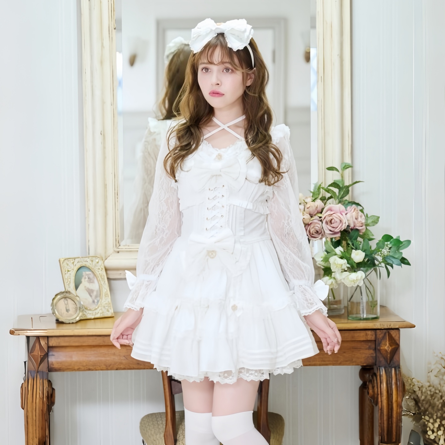 【全款预约】Liz Lisa 秋季新款雪纺连衣裙 351-6036-0
