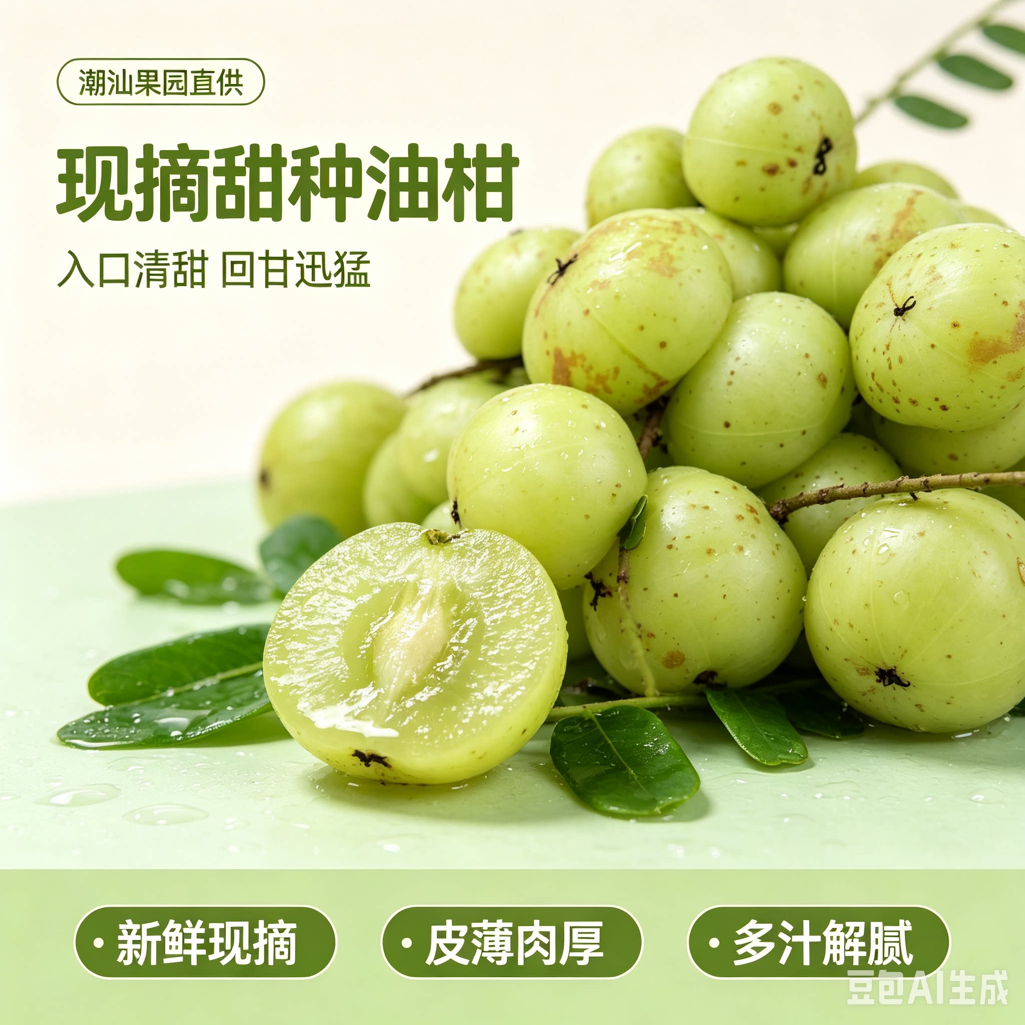 现摘现发潮汕特产水果油柑果新鲜农家休闲零食金灶饼甜油甘果包邮