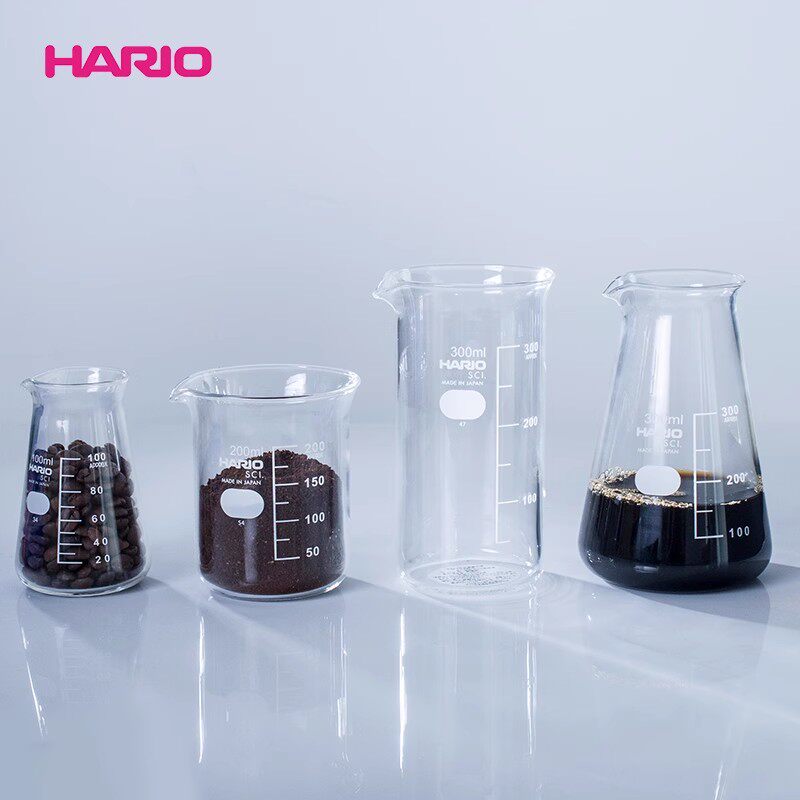 【旗舰店】HARIO耐热玻璃烧杯咖啡杯刻度杯实验器材高型量杯TB
