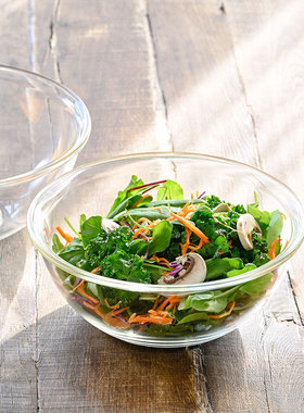 【旗舰店】HARIO耐热玻璃浅口可微波炉料理碗沙拉碗揉面盆MXPA