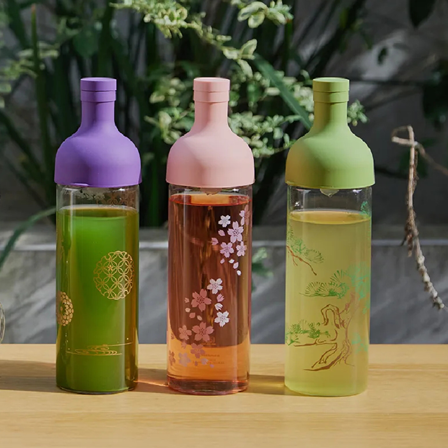 【旗舰店】HARIO果茶冷泡瓶 耐热玻璃过滤网创意樱花冷泡茶壶FIB