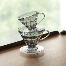 【旗舰店】Hario V60树脂滤杯 透黑Tritan材质 手冲咖啡器具VDT