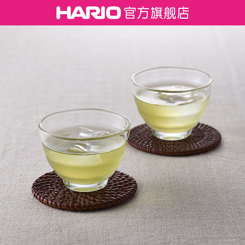 【旗舰店】HARIO家用耐热玻璃茶杯 透明喝茶碗茶杯咖啡杯果汁杯HU