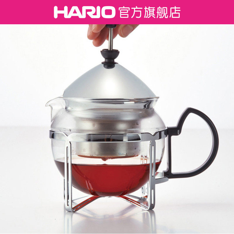 【旗舰店】HARIO玻璃茶壶不锈钢滤网泡茶壶冲茶器茶水分离壶CHAN