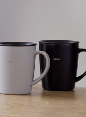 【旗舰店】HARIO不锈钢保温咖啡杯家用带手柄保温杯金属咖啡杯SMF