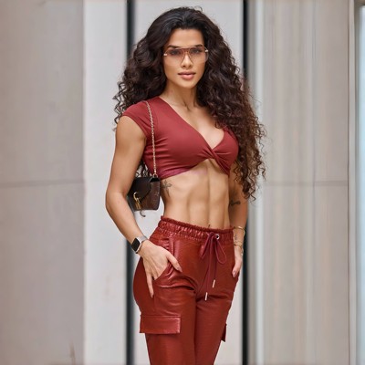 bombshell显肩健身短袖T恤文胸