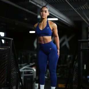 健身瑜伽运动高腰收腹显臀紧身九分裤 Bomb蜜见 GYM鲨鱼vital新款