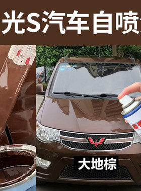 五菱宏光S汽车自喷漆大地棕