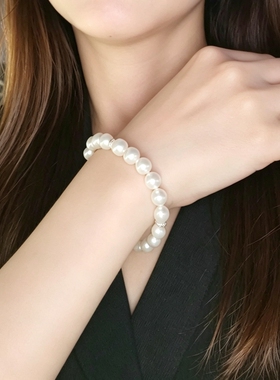 QYANXY天然爱迪生珍珠闪钻手链女款轻奢小众高级感手饰