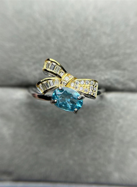 女款蓝磷灰s925银气质款礼物