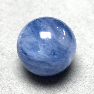 天然蓝晶单珠蓝色水晶圆珠手链配饰多宝水晶散珠手串diy配珠礼物