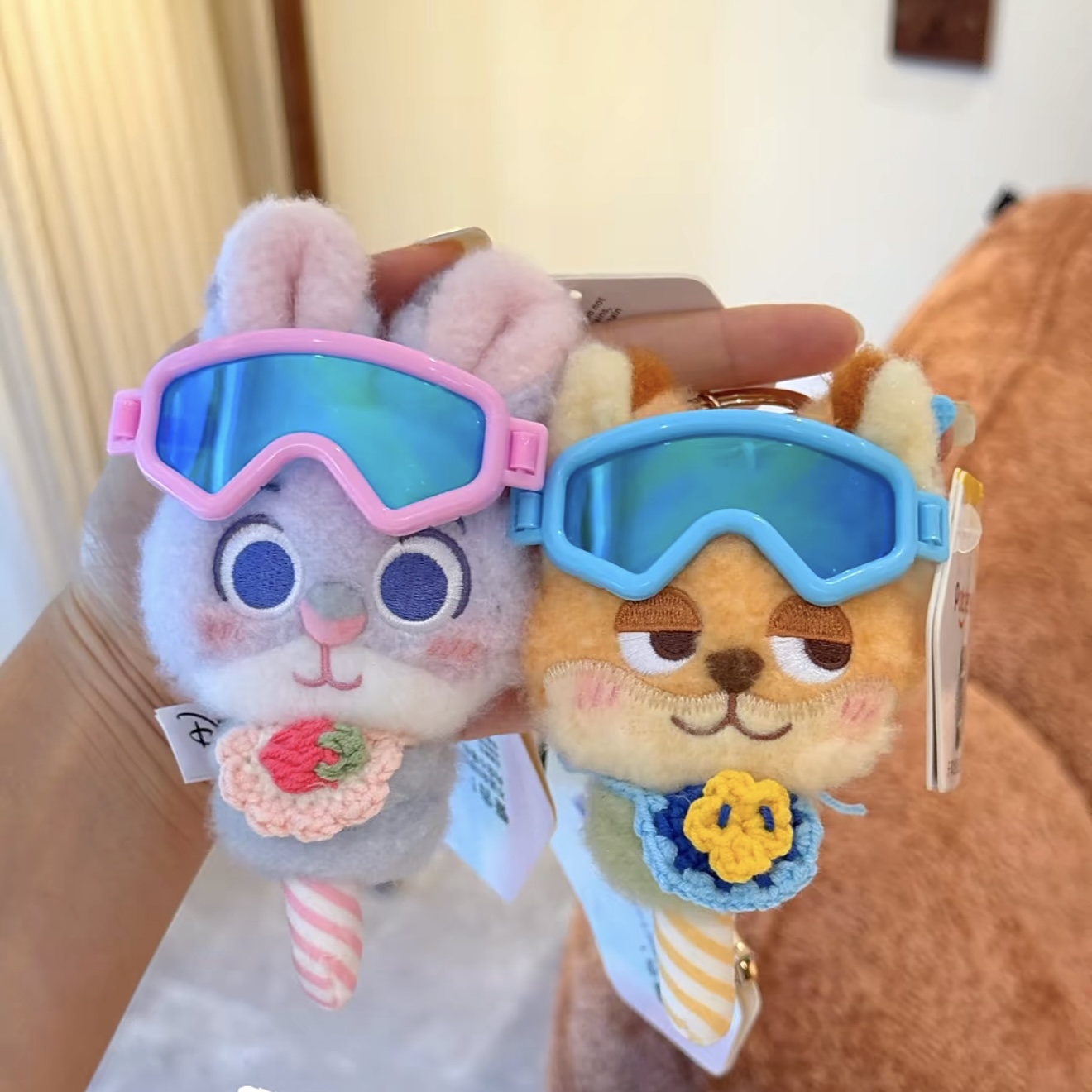 正版滑雪尼克朱迪棒棒糖包包挂件卡通毛绒玩偶挂饰车钥匙扣礼物