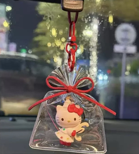 可爱天使Kt汽车挂件女车载后视镜挂饰钥匙扣少女心装 新款 饰高颜值