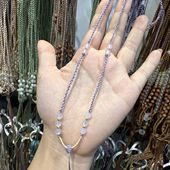 爆款 天然珍珠玛瑙锁骨玉佩项链吊坠细款 1.8男女款 手编调节挂绳