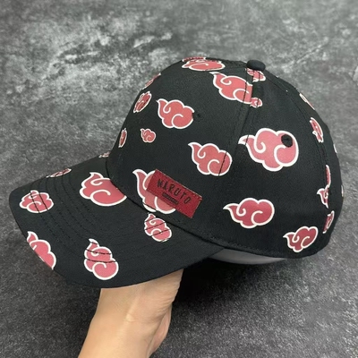 Joker严选Naruto Shippuden 黑色红云花色硬顶弯沿棒球帽