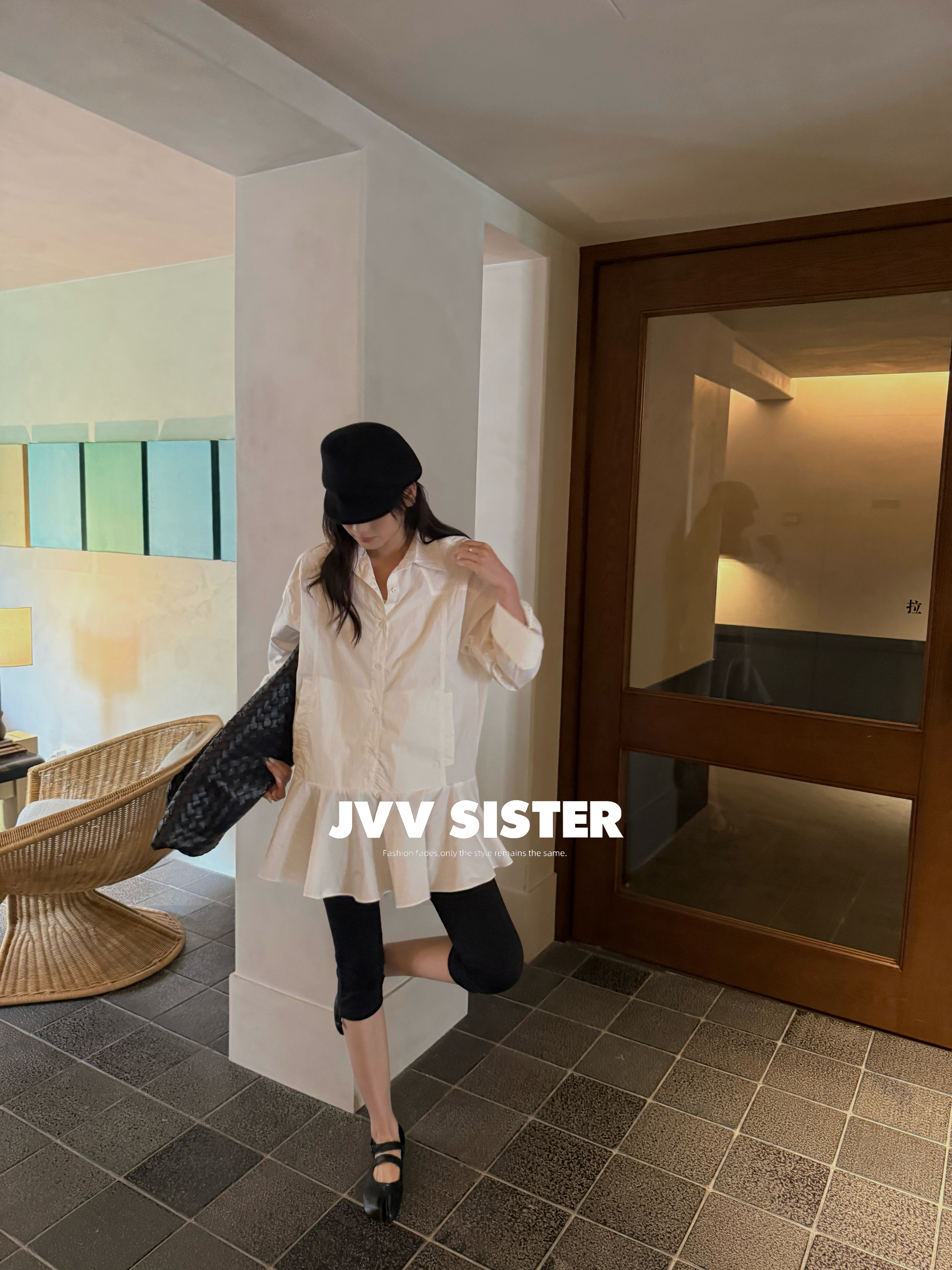 jvvsister韩版宽松休闲百搭衬衫女2026秋冬新款上衣女91179
