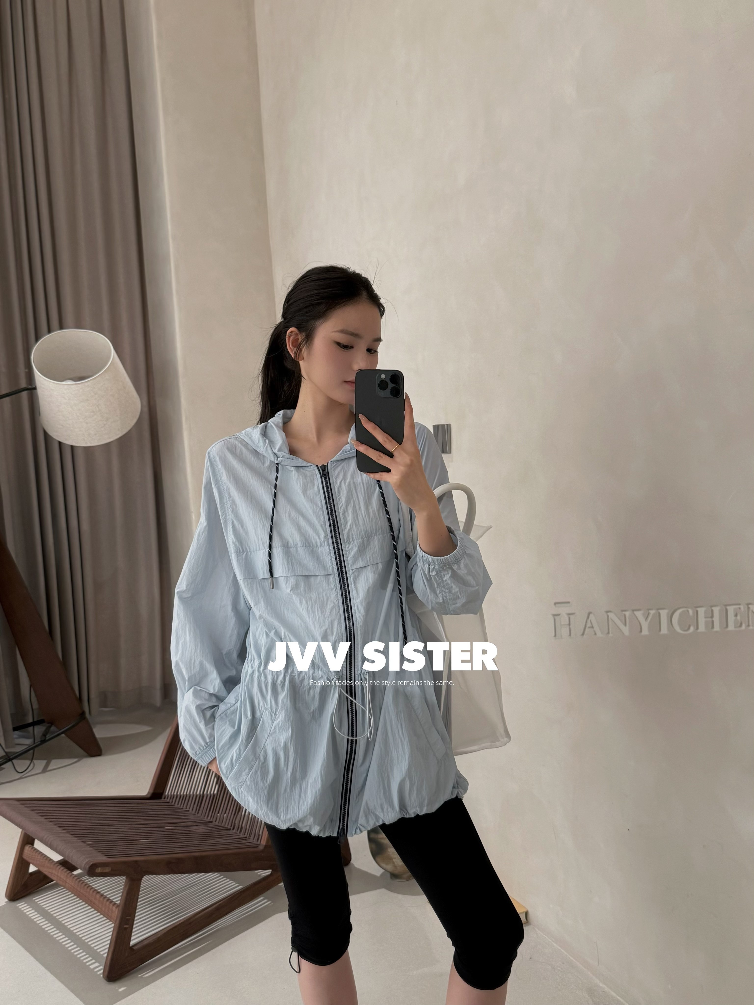 JVVSISTER2026春夏新款韩版宽松显瘦百搭连帽防晒衣外套女休闲潮