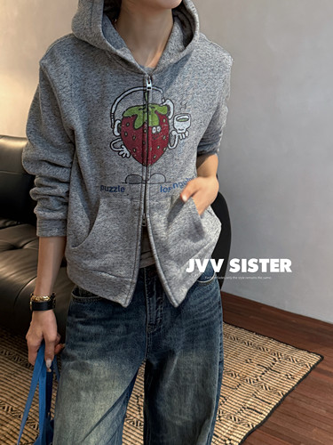 JVV美式复古宽松休闲百搭上衣女2026秋冬新款上衣女外套91388
