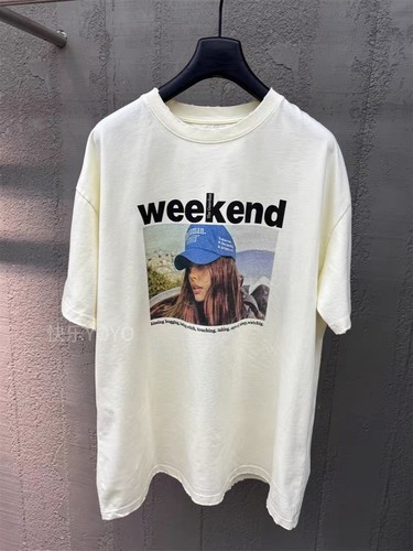 欧货bobo1972夏季2025新款短袖t恤女中长宽松上衣设计感大T