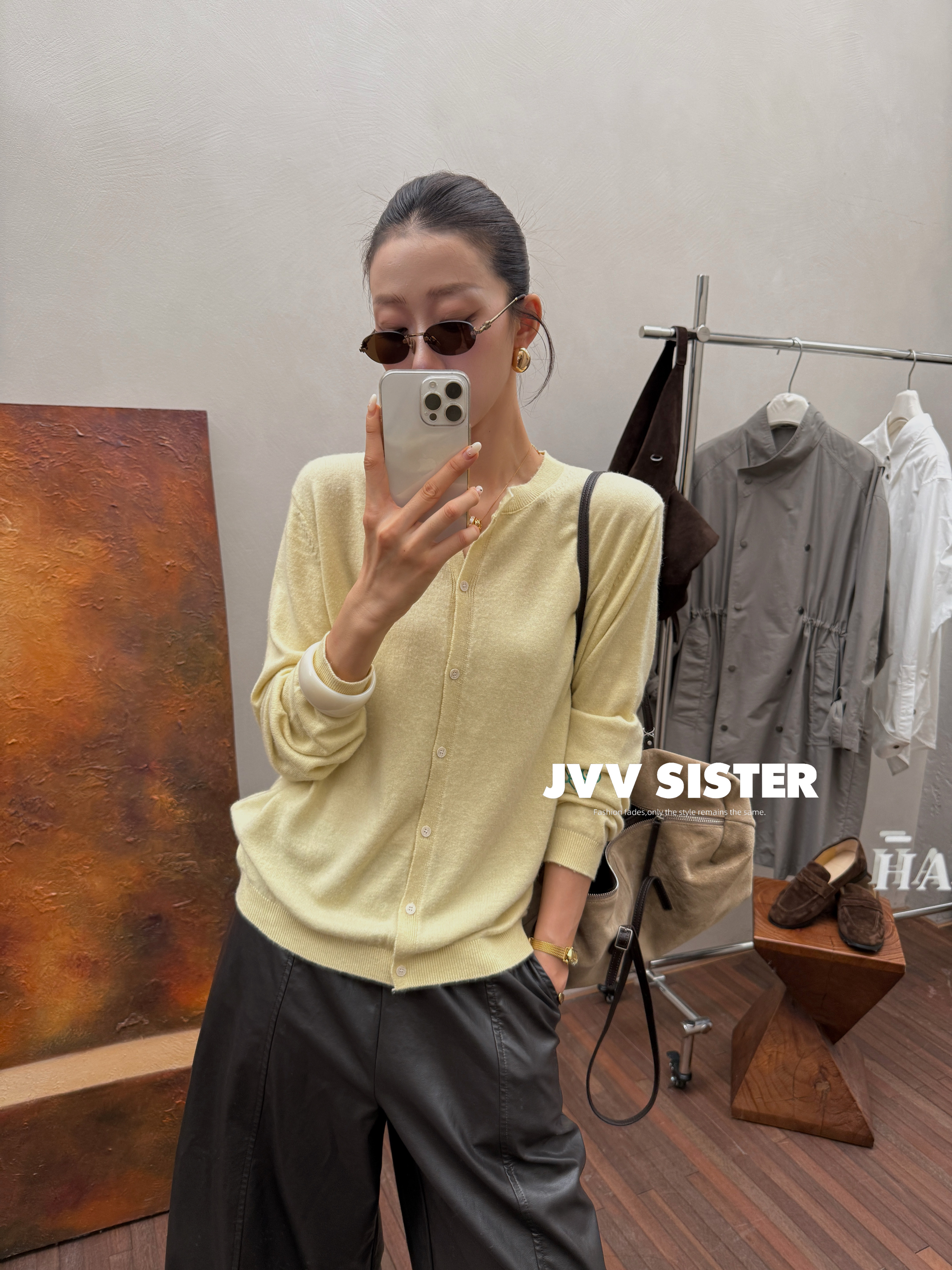 JVV美式复古宽松休闲百搭上衣女2026秋冬新款上衣女外套女01322