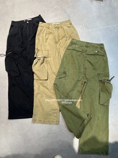 宽松显瘦高腰休闲裤 欧货bobo1972工装 大口袋束脚韩版 春季 裤