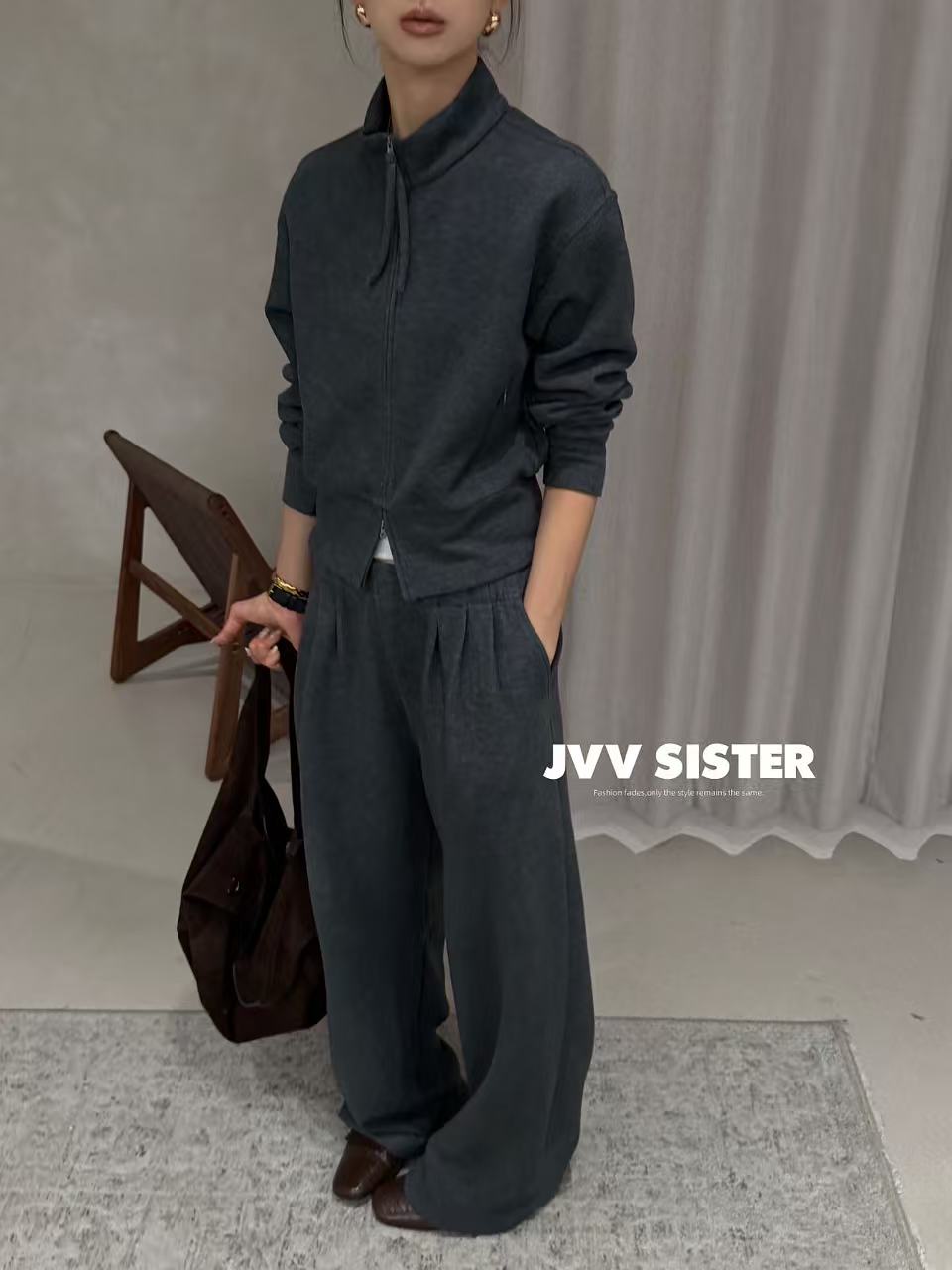 JVVSISTER秋冬2026新款卫衣+裤子套装女显瘦百搭时尚套装73099