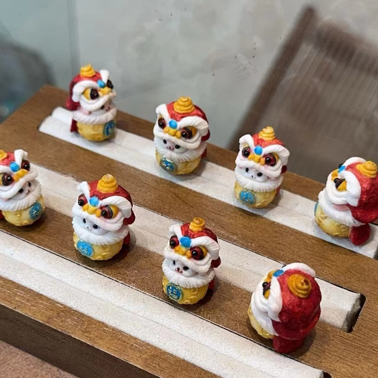 鹿角根付醒狮年画宝宝时尚配件文玩配饰手串搭配配饰DIY