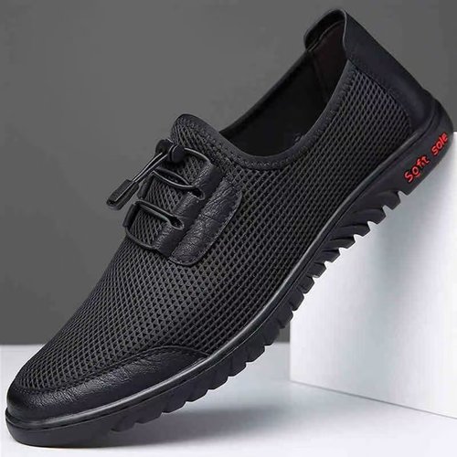 男鞋夏季2025镂空男士新款凉鞋网面休闲透气防滑脚蹬软底轻便ASSS