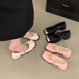 巨好看玛丽珍女鞋2026新款春夏绝美配裙子方头浅口单鞋百搭小皮鞋