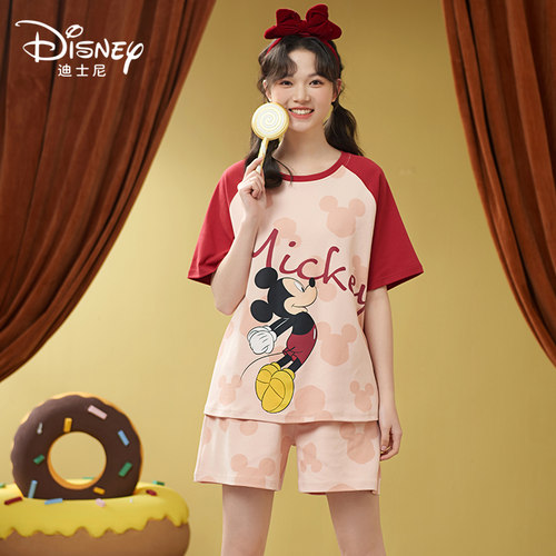Disney/迪士尼新款套头少女短裤睡衣舒适休闲家居服睡衣套装0032