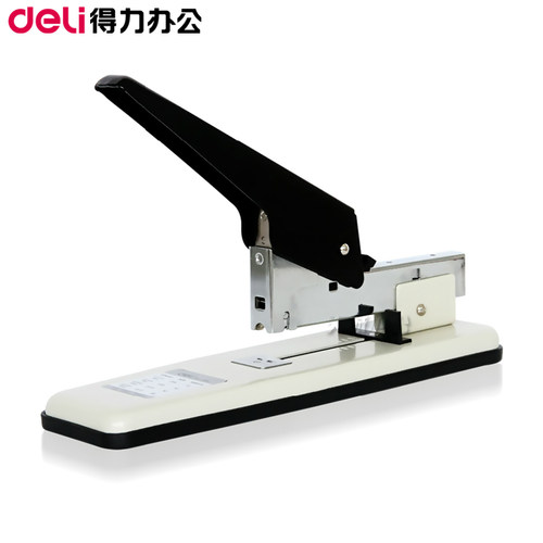 多省包邮得力0394重型加厚订书机长臂大号订书器大型厚层装订机