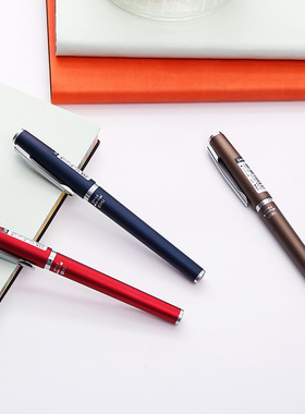 得力S71中性笔 金属签字笔 黑色 0.5mm 商务礼品 水笔 办公笔