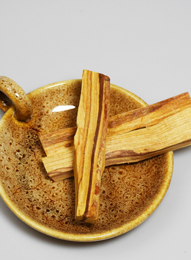 秘鲁圣木燃烧盘水晶消磁碗