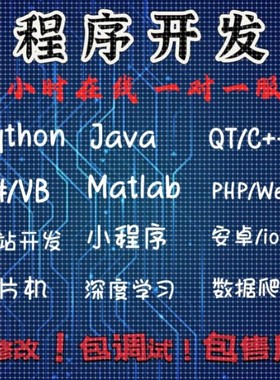 python代码Java代做matlab编程c++qt单片机php小程序vb/c#安卓web