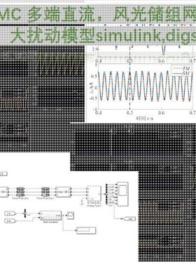 MMC 多端直流风光储组网 小扰动,大扰动模型simulink,digsilent