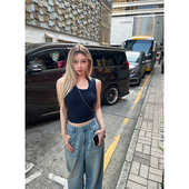 giselle’设计感修身 ski byTannin赤兔 假两件背心内搭外穿吊带女